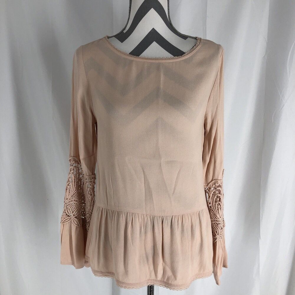 Joie Women XS Long Sleeve Top Blouse Ballet Pink
